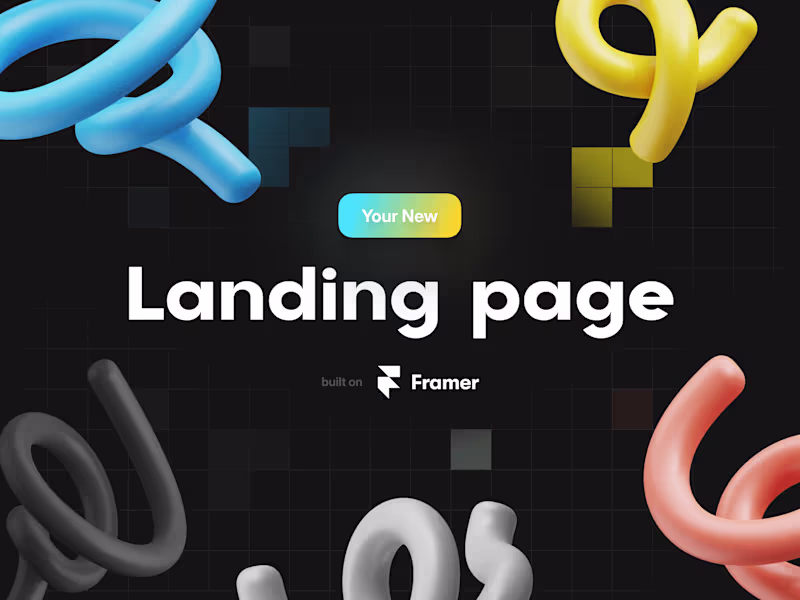 Cover image for Landing page designed and developed in Framer