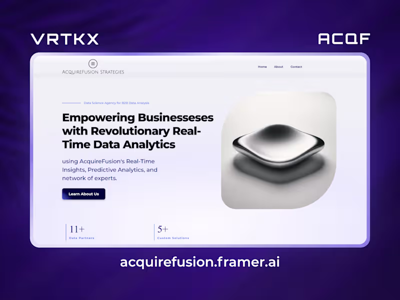 Cover image for Branded Landing Page ✦ ACQF 🔹 EU Tech Startup – Data Science
