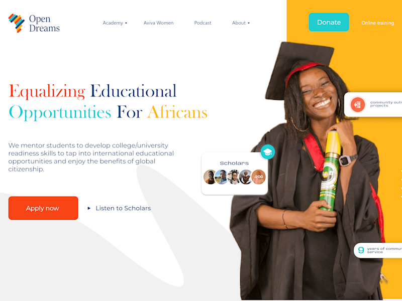 Cover image for open-dreams.org home page re-design