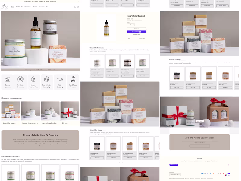 Cover image for Shopify Store Development for Arielle Hair & Beauty