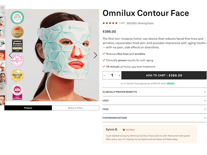 Cover image for Omnilux Contour Face PDP