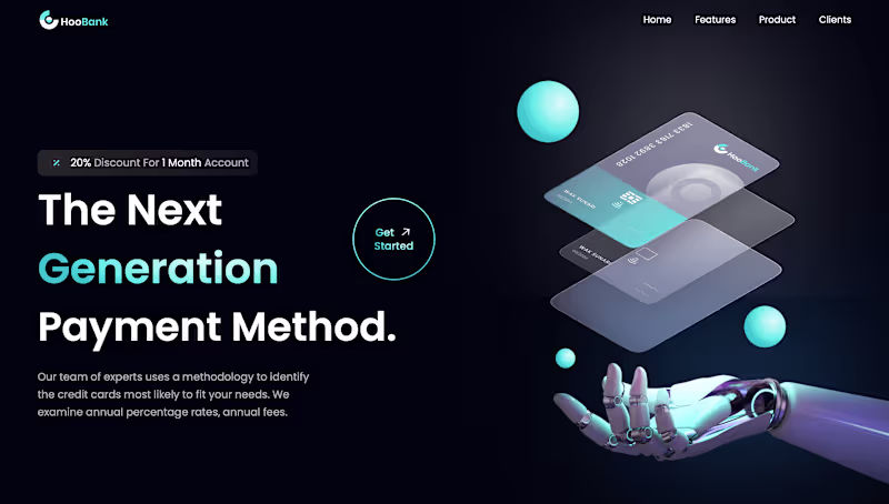 Cover image for HooBank - Modern UI/UX website using React.js & Tailwind CSS
