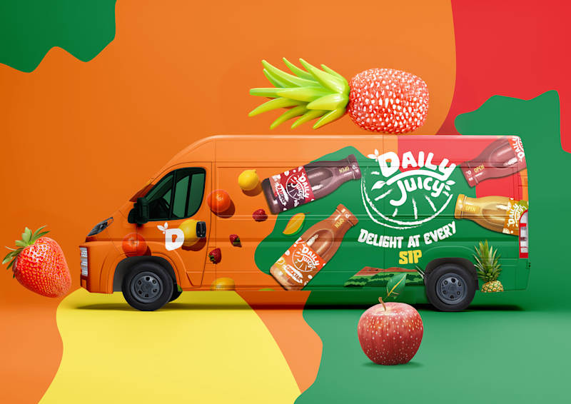Cover image for Natural Juice Brand - Brand Identity Design - Daily Juicy