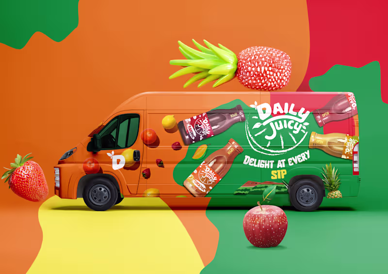 Cover image for Natural Juice Brand - Brand Identity Design - Daily Juicy