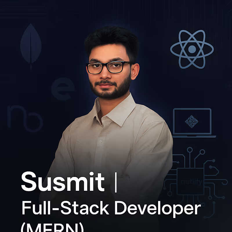 Cover image for Susmit Talukdar | Bachelor of Technology in Computer Science & …