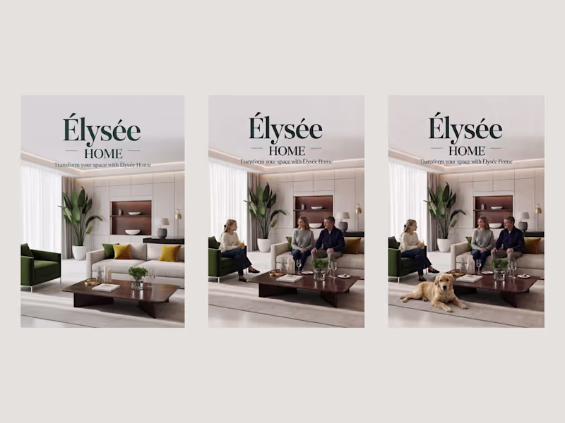 Cover image for AI Luxury Furniture Campaign for Élysée Home