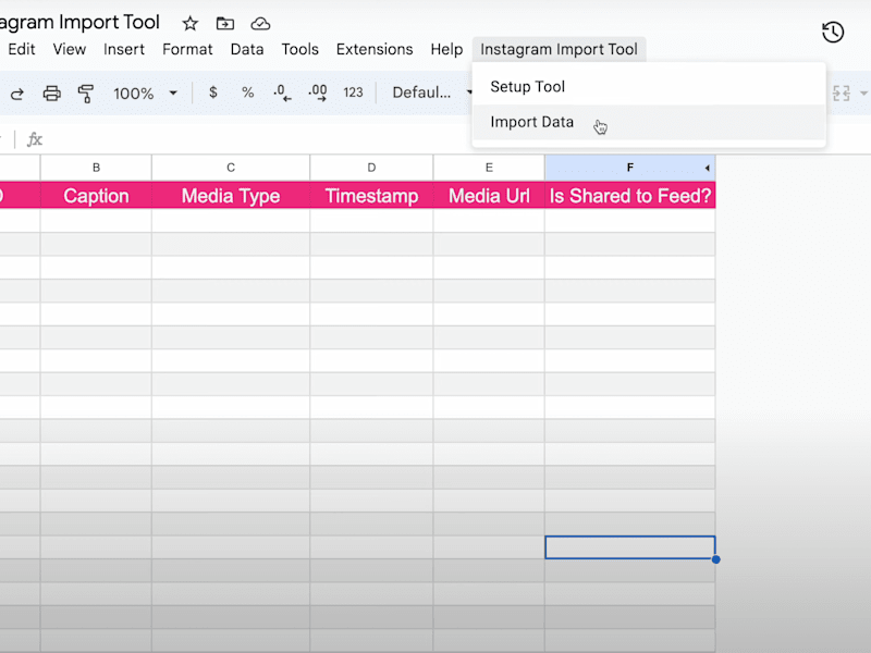 Cover image for Instagram Post Data Import Tool for Google Sheets Automation