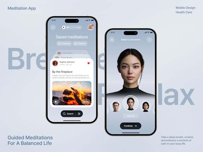 Cover image for AI-Povered Meditation App Concept