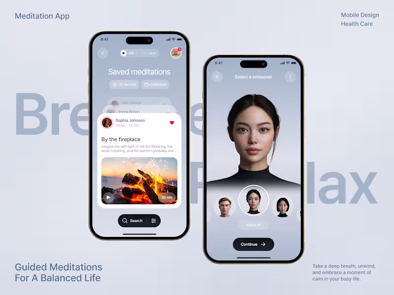 Cover image for AI-Povered Meditation App Concept