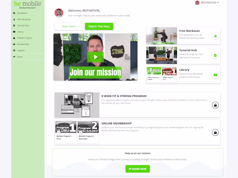 Cover image for Kajabi Fitness Portal & Website Design