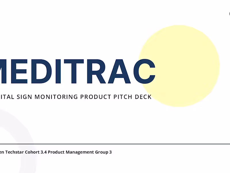 Cover image for Presentation Slides for MediTrac