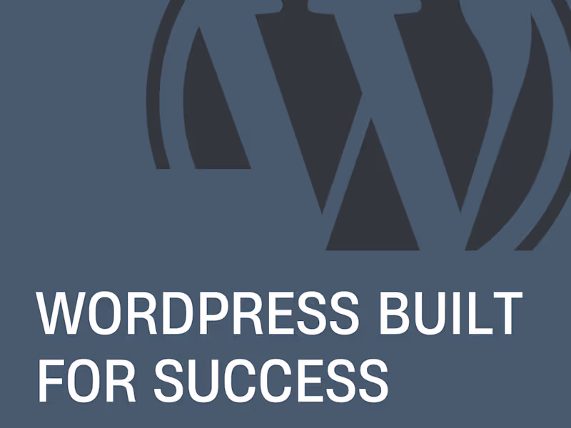 Cover image for Fresh WordPress Site Build
