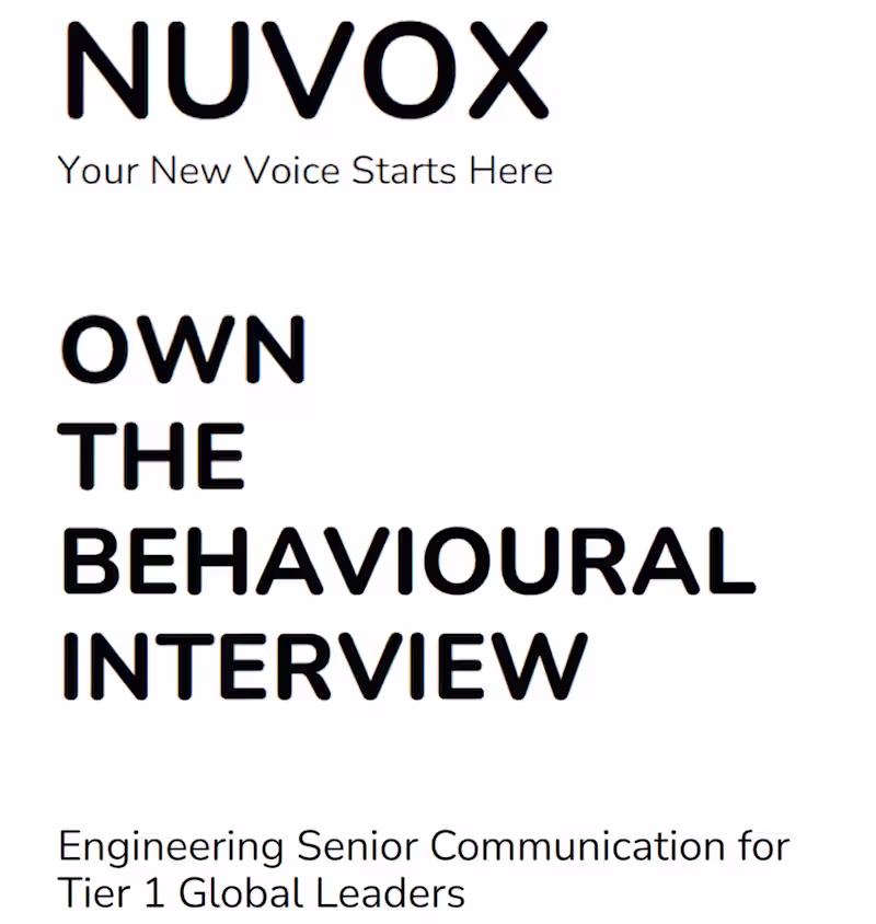 Cover image for Acing the Behavioural Interview