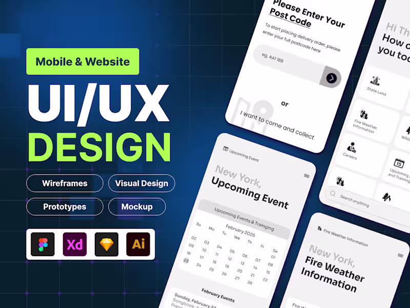 Cover image for I will do UI/UX design, Landing Page design