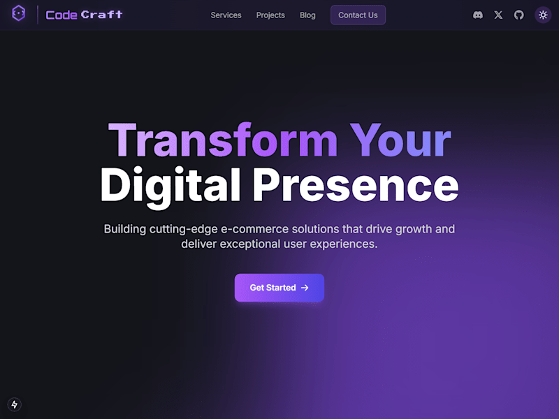 Cover image for CodeCraft: A Web Model for Tech Companies