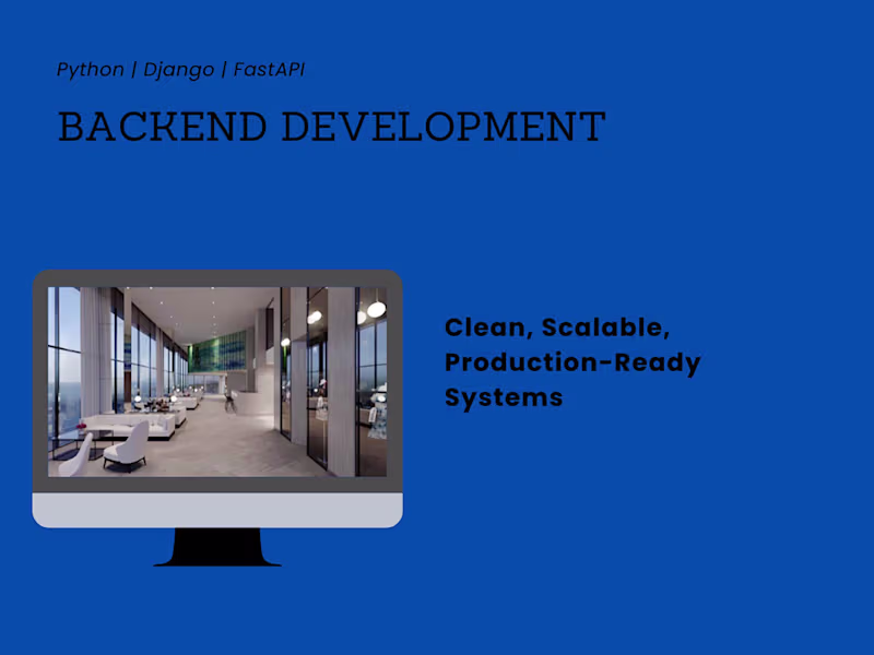 Cover image for Backend Development (Python / Django / FastAPI)