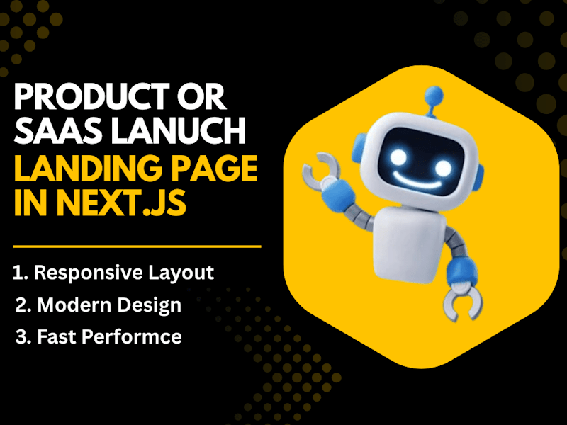 Cover image for Product/SaaS Launch Landing Page Modern Design Using Next.js