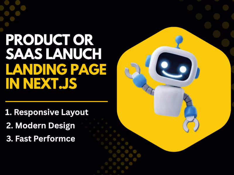 Cover image for Product/SaaS Launch Landing Page Modern Design Using Next.js
