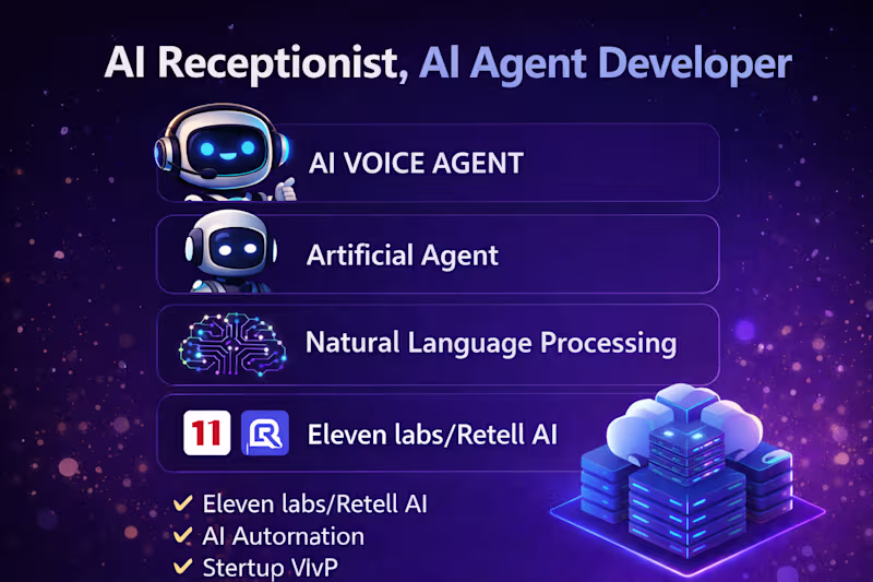 Cover image for AI Receptionist & AI Agent Developer for Voice Automation