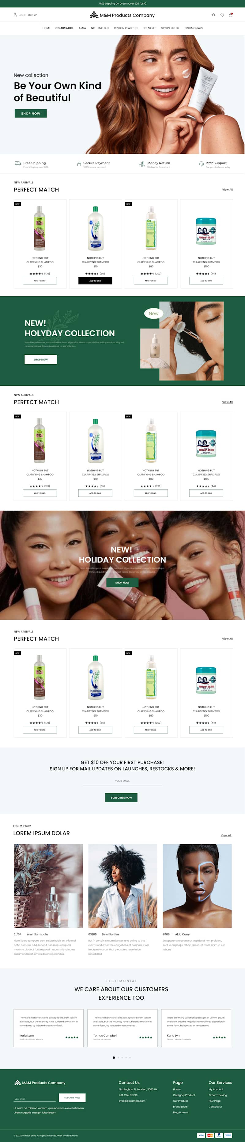 Cover image for M&M e commerce store