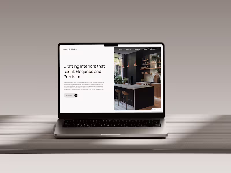 Cover image for Huxberry | Landing Page Design & Development