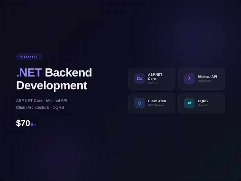 Cover image for .NET Backend Development