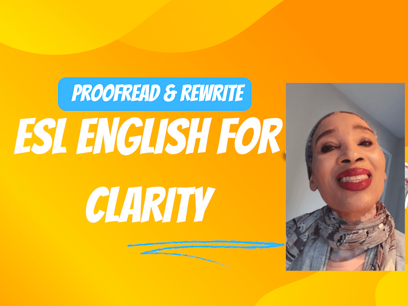 Cover image for Proofreading & Rewriting for Spanish/Portuguese speakers