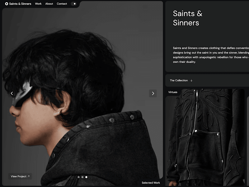 Cover image for Multi-page framer website for Saints and Sinners 