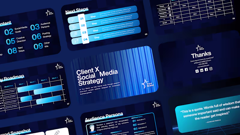 Cover image for A Social Media Strategy deck