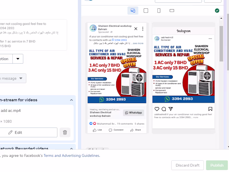 Cover image for FB,IG & google ads HVAC & air conditioning service business