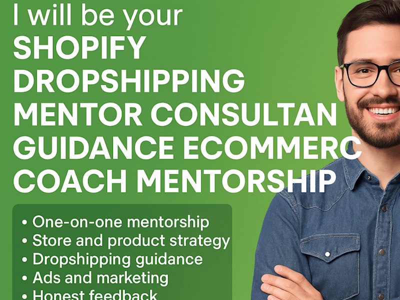 Cover image for be shopify mentor consultant guidance ecommerce coach mentorship