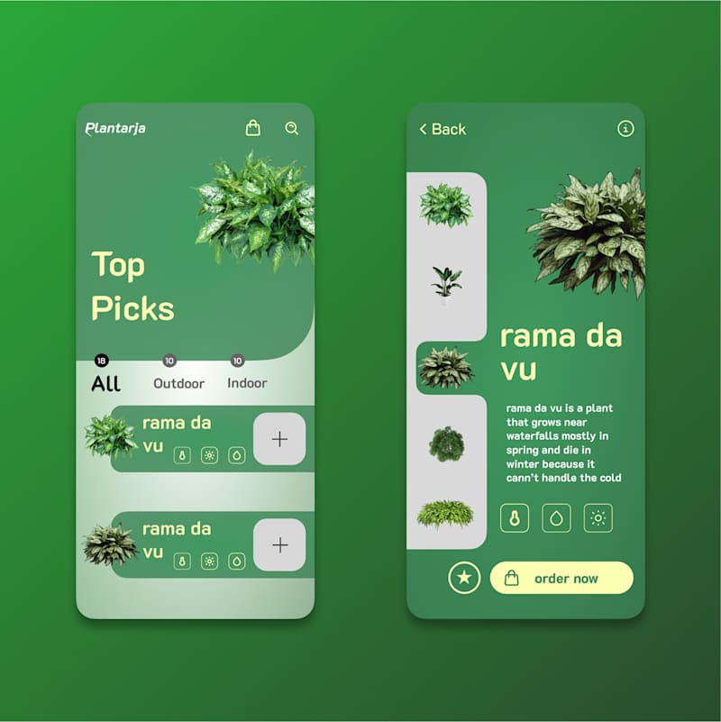 Cover image for plants app :: Behance