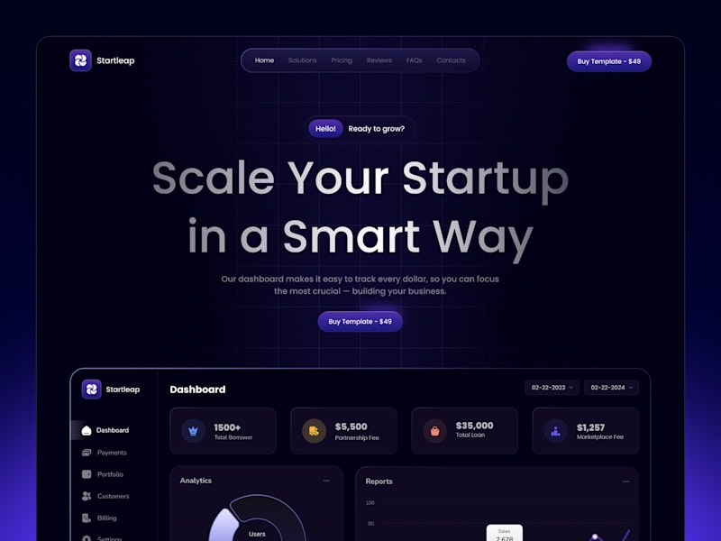 Cover image for Development of a corporate website for a SaaS product.