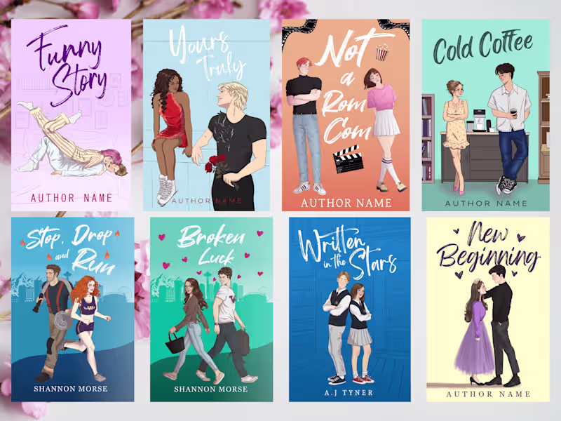 Cover image for Illustrated Romance Novel Cover Design