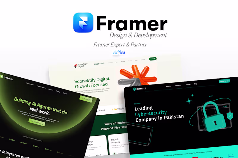 Cover image for End-to-End Multi-Page Website Design & Development in Framer
