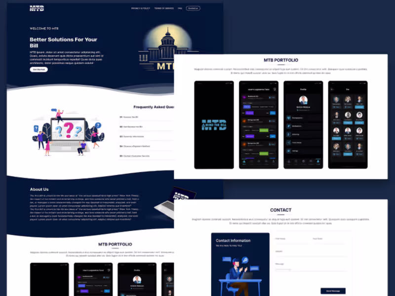 Cover image for MTB Web Landing Page Design
