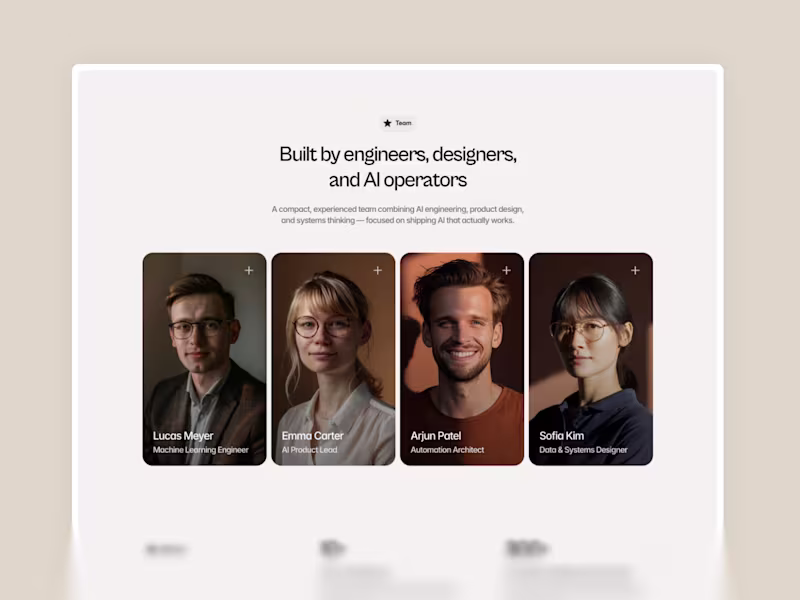 Cover image for Recently wrapped up a clean, minimal team section design for...