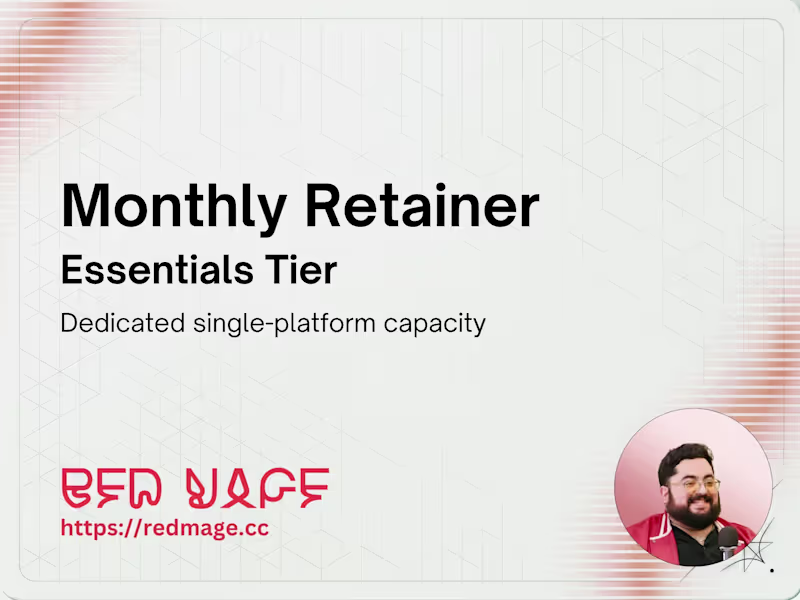 Cover image for Monthly Retainer – Essentials