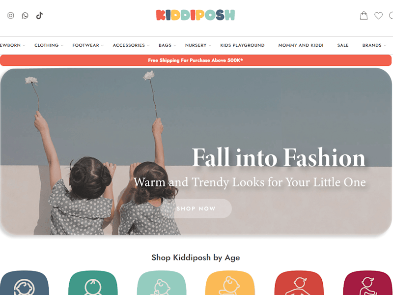 Cover image for Kiddiposh E-Commerce Website Development
