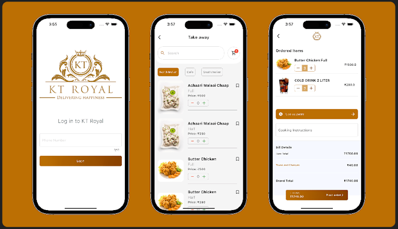 Cover image for KT Royal Restaurant App 