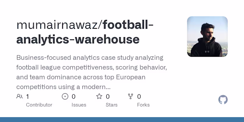 Cover image for Football Data Lakehouse for Performance Analytics
