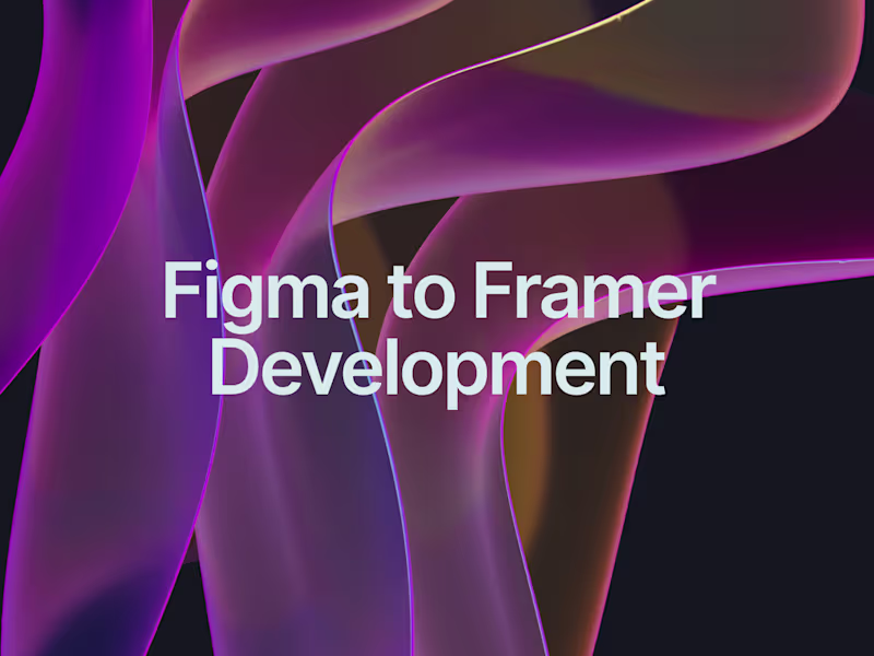 Cover image for Figma to Framer Development