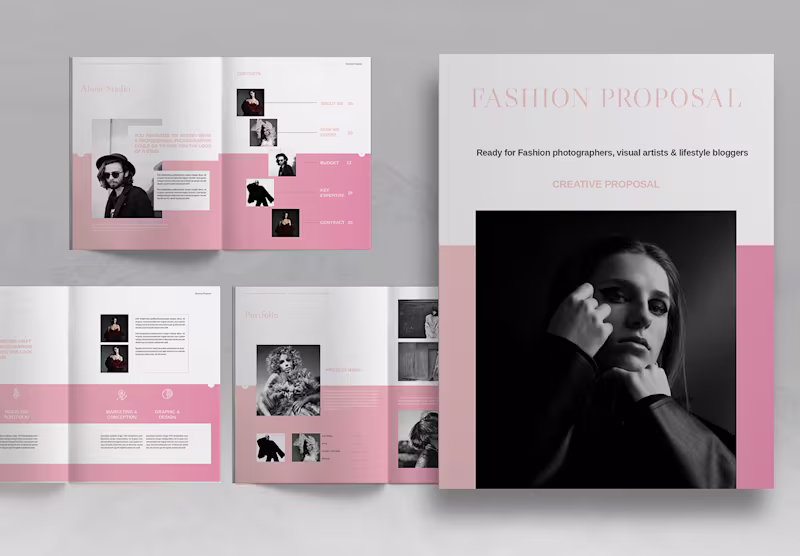 Cover image for Pink Fashion Proposal Brochure