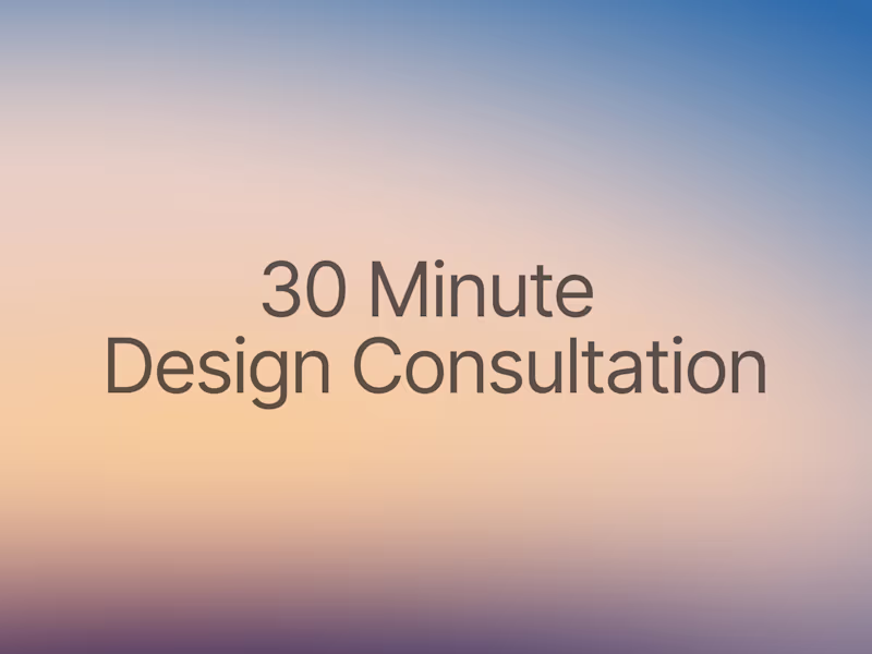 Cover image for 30 Minute Design Consultation