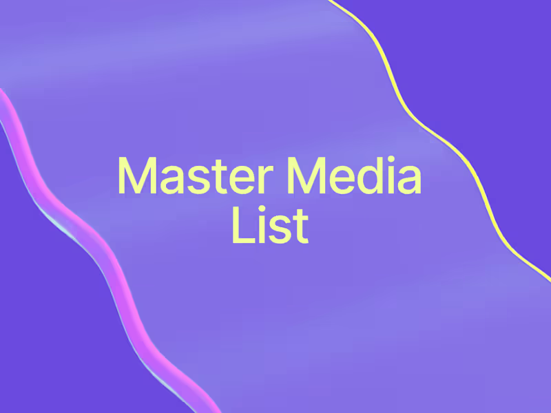Cover image for Master Media List 