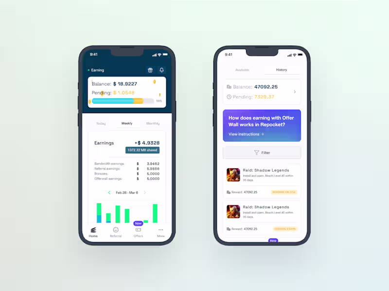 Cover image for UI Design for Internet Sharing App