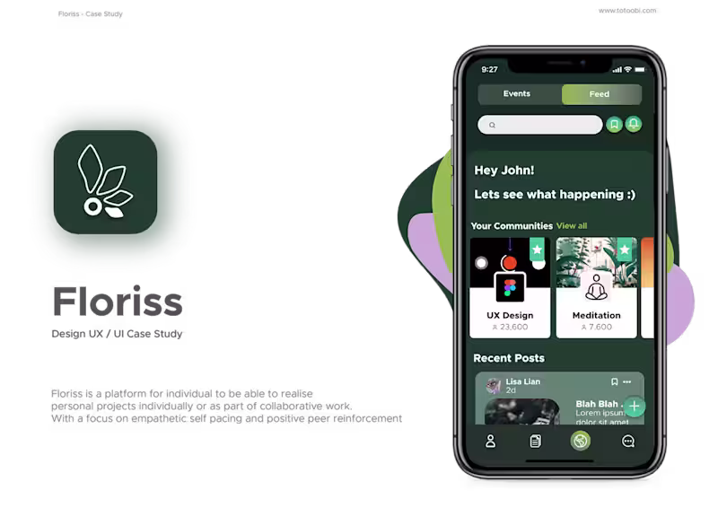 Cover image for Floriss | Reebok | Social & Projects concept app 