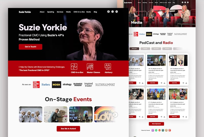 Cover image for Susie Yorkie’s Website Redesign: Modern UI & Usability