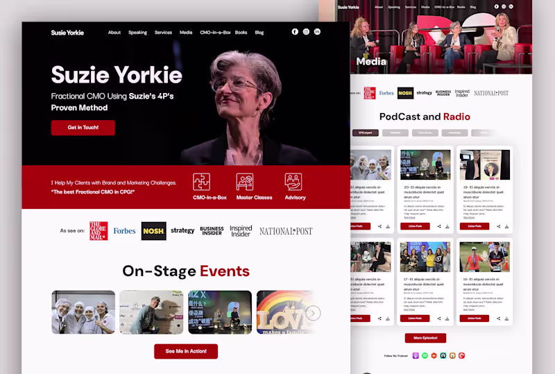 Cover image for Susie Yorkie’s Website Redesign: Modern UI & Usability
