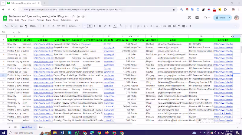 Cover image for Lead Recruitment Project – United
